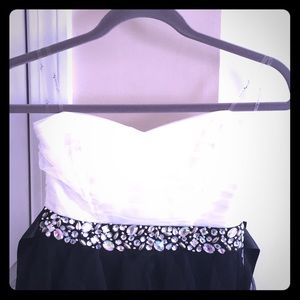 Black and White High low dress